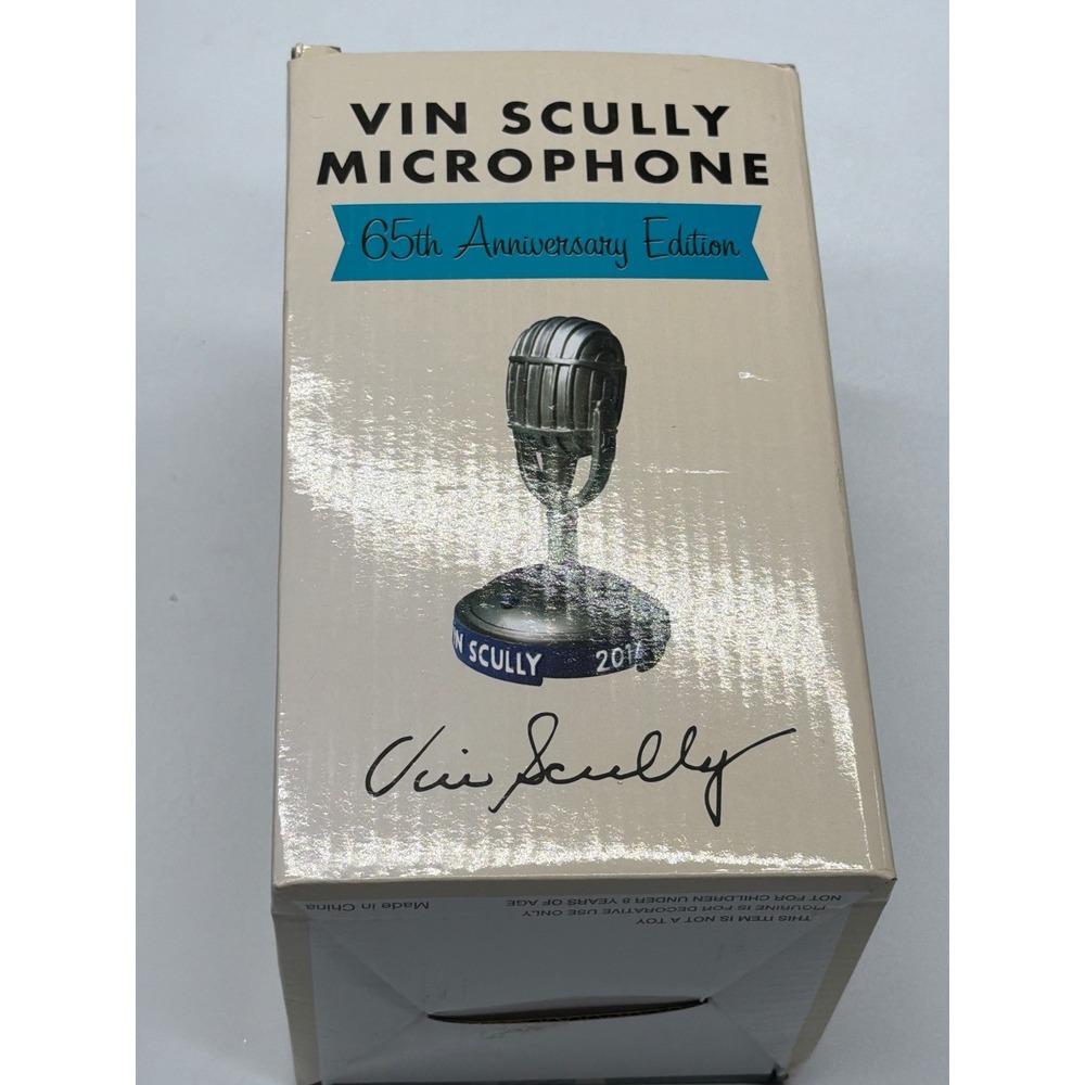 Vin Scully Microphone 65th Anniversary Edition Los Angeles‎ Dodgers Collectible